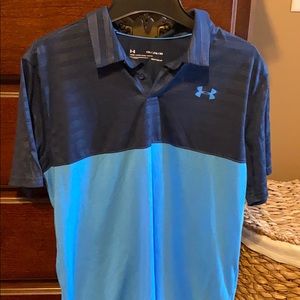 YXL 2tone blue underarmour golf shirt loose fit